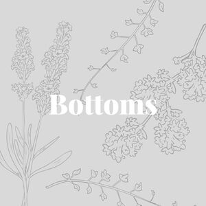 Navy Blue Stretchy Cotton Bottoms with Floral Embroidery